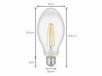 5 lichtsnoeren papaya 10m 10 grote lampen - extra warm wit - afbeelding 3 van  9