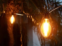 5 lichtsnoeren papaya 10m 10 grote lampen - extra warm wit - afbeelding 6 van  9