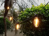 5 lichtsnoeren papaya 10m 10 grote lampen - extra warm wit - afbeelding 7 van  9