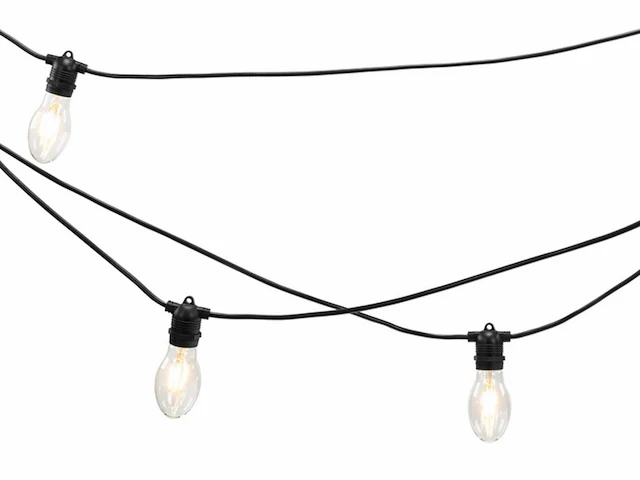 5 lichtsnoeren papaya 10m 10 kleine lampen - extra warm wit - afbeelding 2 van  9
