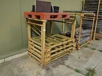 5 metalen pallet boxen gele kleur, 4 metalen palletboxen - afbeelding 3 van  6