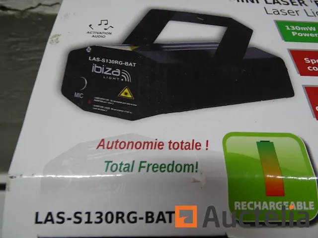 5 mini laser effect 100 + 30mw ibiza s130rg-bat - afbeelding 1 van  4