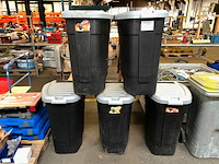 5 mobiele afvalcontainers - afbeelding 1 van  3