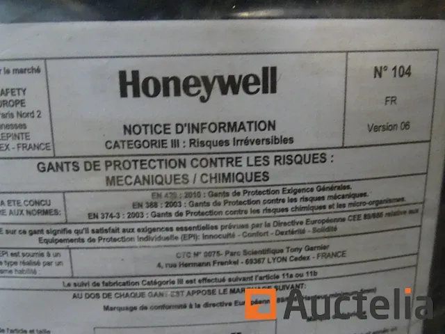 5 paar beschermende handschoenen tegen mechanische en chemische gevaren honeywell t950fl - afbeelding 2 van  3