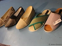 5 paar pantoffels belgische en italiaanse kwaliteit voor vrouwen maat ; 38 merk boco , francesca en homes - afbeelding 1 van  1