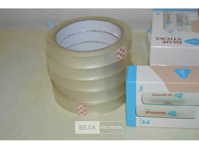 5 pakjes lijmstiften, 5 rollen doorzichtige tape - afbeelding 3 van  3