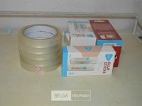 5 pakjes lijmstiften, 5 rollen doorzichtige tape - afbeelding 1 van  3