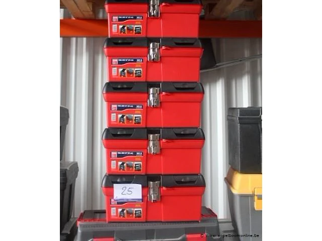 5 pvc gereedschapskoffers usag - afbeelding 1 van  2