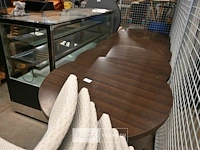 5 ronde tafels hout metaal dm 110 h=75 - afbeelding 2 van  3