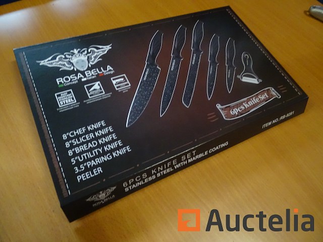 5 rosa bella professionele messensets - afbeelding 4 van  4