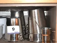5 rvs champagne emmers - afbeelding 1 van  1