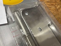 5 sets paumellen; links; afgeronde hoeken; inox - afbeelding 4 van  4