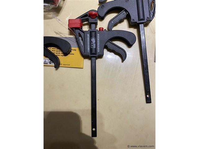 5 snelspan lijmklemmen 4 inch - afbeelding 1 van  2