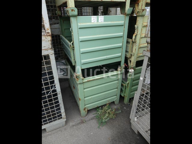 5 stapelbare metalen bakken - afbeelding 1 van  5