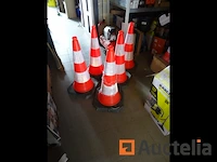 5 street solutions retroreflecterende zware pvc bouwkegels - afbeelding 2 van  6