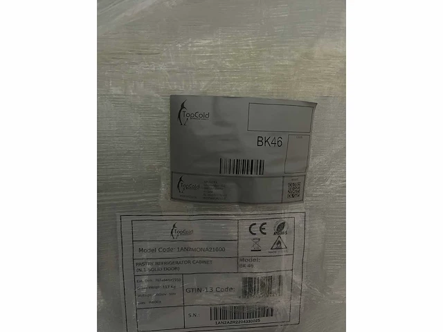 5 stuks - topcold - bk46 - bakkerij koelkast 60/40 - refrigerators (5x) - afbeelding 3 van  3
