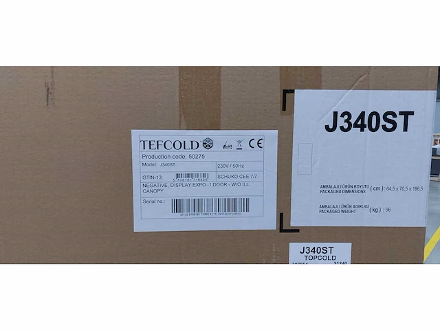 5 stuks- topcold - j340st - vrieskast statische koeling - freezer (5x) - afbeelding 2 van  2