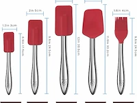 5 stuks siliconen spatelset - afbeelding 2 van  2