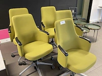5 verrijdbare typistenstoelen