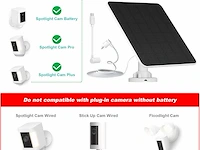 5 w zonnepaneel compatibel met ring stick up cam batterij en spotlight camera-accu - afbeelding 2 van  5