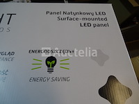 5 witte led vierkante plafondlampen 60 x 60 cm - afbeelding 4 van  7