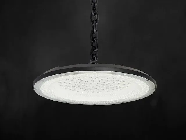 5 x 150w 3000k led ufo highbay slim waterdicht met lens - afbeelding 1 van  7