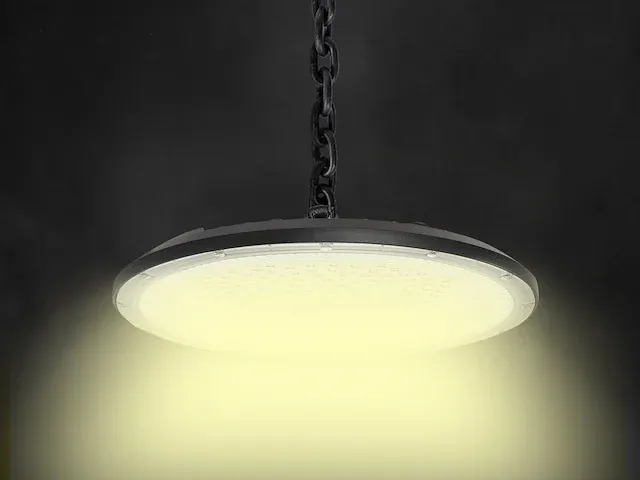 5 x 150w 3000k led ufo highbay slim waterdicht met lens - afbeelding 3 van  7