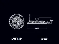 5 x 150w 3000k led ufo highbay slim waterdicht met lens - afbeelding 5 van  7