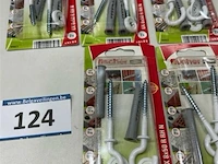 5 x 2 fischer universeelplug ux 8x50 met rand en ronde haak - afbeelding 1 van  3