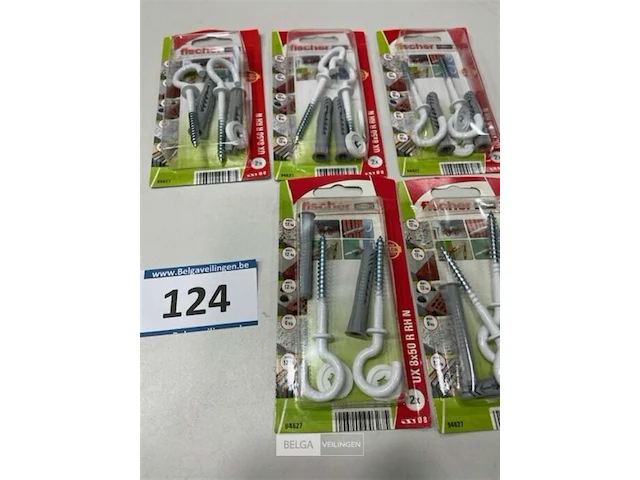 5 x 2 fischer universeelplug ux 8x50 met rand en ronde haak - afbeelding 2 van  3