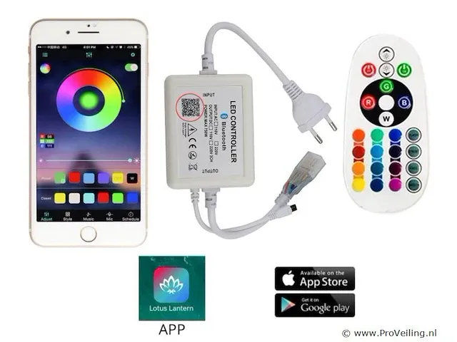 5 x 24-toetsen rgb bluetooth-afstandsbediening - afbeelding 1 van  3