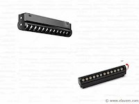 5 x alfa led spot lineaire op magnetische rail 48v - 4000k neutraal wit -18w - zwart - afbeelding 2 van  5