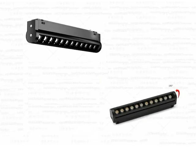 5 x alfa led spot lineaire op magnetische rail 48v - 4000k neutraal wit -18w - zwart - afbeelding 3 van  6
