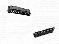 5 x alfa led spot lineaire op magnetische rail 48v - 4000k neutraal wit -18w - zwart - afbeelding 3 van  6