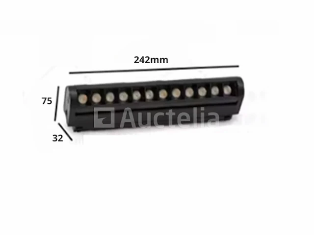 5 x alfa lineaire led-spot voor magnetische rail 48v – 12w – zwart. - afbeelding 1 van  4