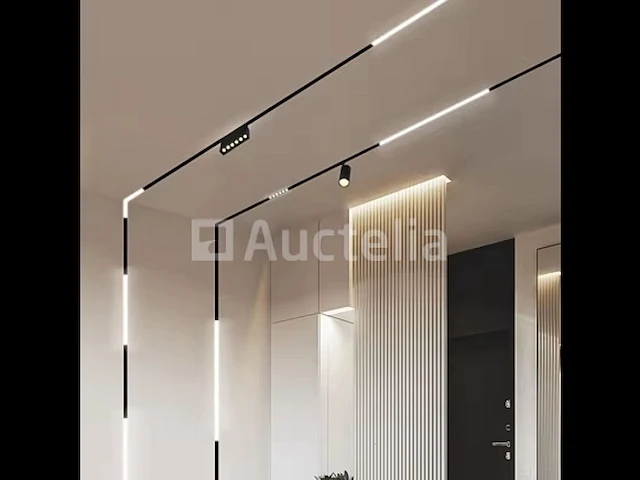 5 x alfa lineaire led-spot voor magnetische rail 48v – 12w – zwart. - afbeelding 2 van  4