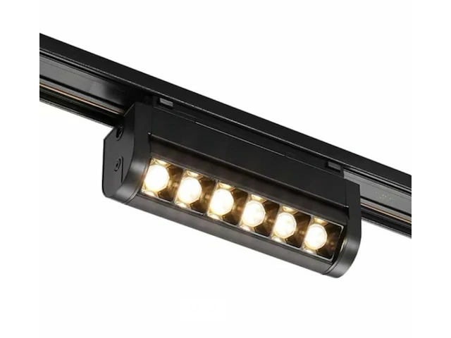 5 x alfa lineaire led-spot voor magnetische rail 48v – 12w – zwart. - afbeelding 1 van  5