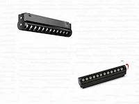 5 x alfa lineaire led-spot voor magnetische rail 48v – 12w – zwart. - afbeelding 3 van  5