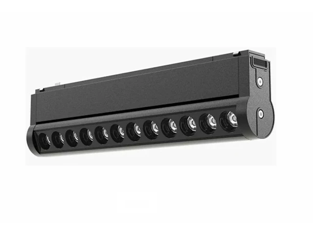 5 x alfa lineaire led-spot voor magnetische rail 48v – 18w – zwart. - afbeelding 1 van  6