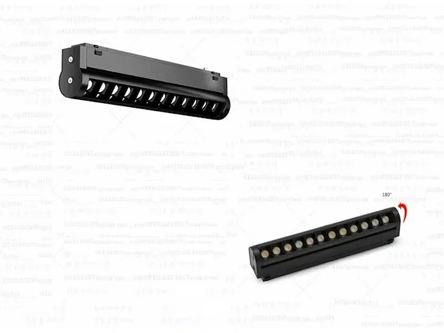 5 x alfa lineaire led-spot voor magnetische rail 48v – 18w – zwart. - afbeelding 3 van  6