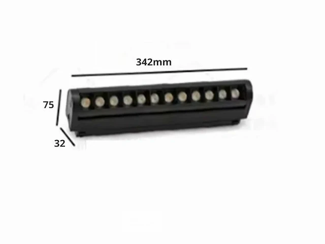 5 x alfa lineaire led-spot voor magnetische rail 48v – 18w – zwart. - afbeelding 5 van  6