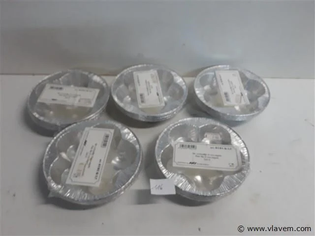5 x alu serveerschaaltje 6 stuks - afbeelding 1 van  2
