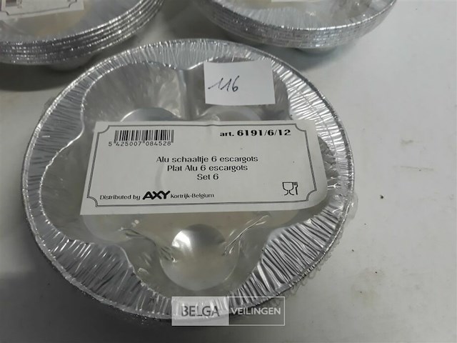 5 x alu serveerschaaltje 6 stuks - afbeelding 3 van  3