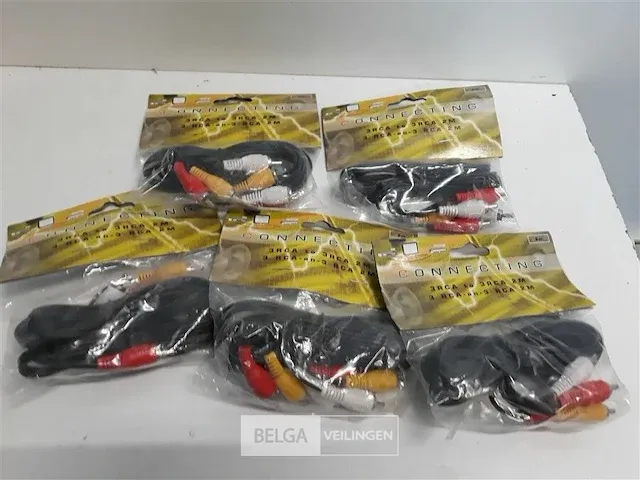 5 x audio aansluitkabel 3 rca 2 m - afbeelding 1 van  3