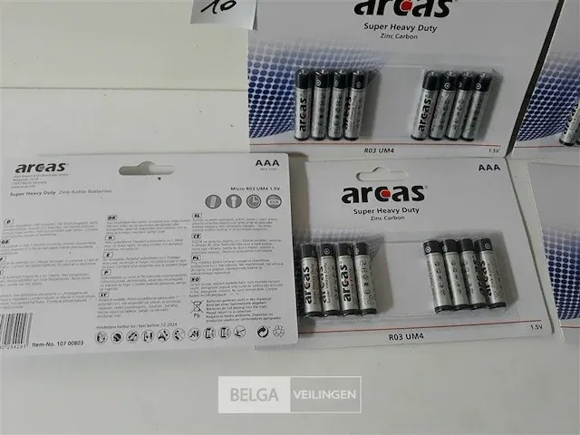 5 x batterijen aaa 1,5v 8 stuks zinc carbon - afbeelding 2 van  2