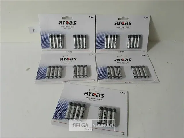 5 x batterijen aaa 1,5v 8 stuks zinc carbon - afbeelding 2 van  3