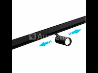 5 x bery led spot op magnetische rail 48v - 4000k neutraal wit -10w - zwart - afbeelding 3 van  6