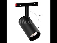 5 x bery led spot op magnetische rail 48v - 4000k neutraal wit -20w - zwart - afbeelding 3 van  5