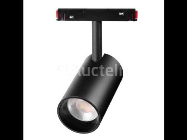5 x bery led spot op magnetische rail 48v - 4000k neutraal wit -20w - zwart - afbeelding 4 van  5