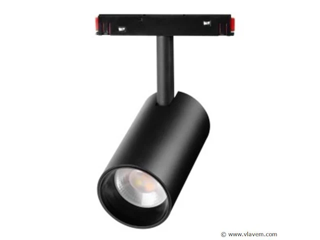 5 x bery led spot op magnetische rail 48v - 4000k neutraal wit -20w - zwart - afbeelding 1 van  5